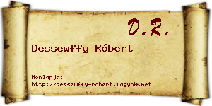 Dessewffy Róbert névjegykártya