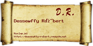 Dessewffy Róbert névjegykártya